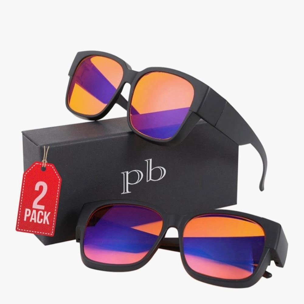 Vibrant Black and Orange Eyewear Collection unisex men and women